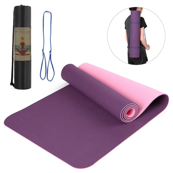 6MM Non-slip Yoga Mat TPE Eco Friendly Sport Fitness Mat Blanket Pilates Gymnastics Mat For Home Gym Sports Exercise Gymnastics