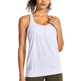 Women&#39;s Tank Top Active Racerback Athletic Sports T-shirt Long Yoga Crop