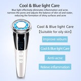 EMS Hot Cool Facial Massager Sonic Vibration Ion LED Photon Anti Aging Skin Rejuvenation Lifting Tighten Skincare Beauty Device