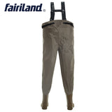420D Taiwan Nylon Waterproof Stocking Foot Fly Fishing Chest Waders Pant for Men and Women with Phone Case