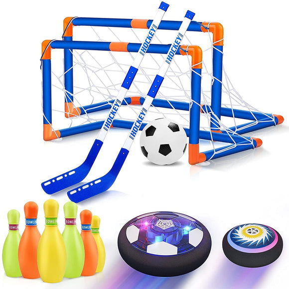 3 in 1 floating hockey bowling Air Power Hover Soccer Ball Football Toy  Ball Outdoor Indoor Children Educational Sports Toys