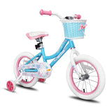 US warehouse Colorful Girls Bike with Basket &amp; Training Wheels 12 14 16 18 Inch Kids Bike Foot Brake Child Children Bicycle