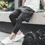 2022 Mens 2 In 1 Running Pants Sweatpants Fitness Trousers Sport Pants Gym Tight Workout Clothing Man Jogger Training Sportwear