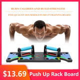 9 in 1 Push Up Rack Board Men Women Comprehensive Fitness Exercise Push-up Stands Body Building Training System Sport Home Gym