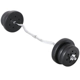 55lb Barbell Dumbbell Strength Training Equipment Exercise Dumbbell Weights Curl Bar for Home/Gym,Black