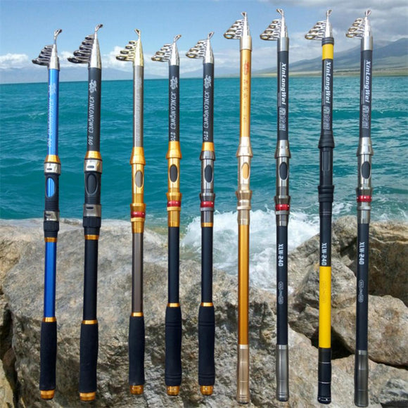 All Metal Deck Throwing Rod 2.1 Meters -3.6 Meters Long-distance Casting And Luya Fishing Scalable Sea Rod Fishing Rod
