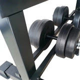 Flat Weight Bench &amp; 50lb Vinyl Dumbbell Set Combo  Fitness  Sit Up Bench