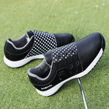 Couple Men Women Golf Shoes Elastic Quick-Lacing Outdoor Sport Trainers Spikes Leather Waterproof Competition Wear Sneakers 2023