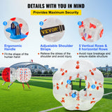 VEVOR Inflatable Bumper Ball 4 FT / 1.2M Diameter Bubble Soccer Ball Blow It Up in 5 Min Inflatable Zorb Ball (Red Dot Blue Dot)