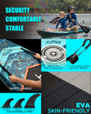 Myboat Waterproof  Extra Wide Inflatable Paddle Board 11&#39;6&#39;&#39;x34&#39;&#39;x6&#39;&#39;Adult Standing Style Aquatic Fishing With Accessories SUP
