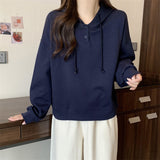 spring autumn thin Hooded Sweatshirt long sleeve solid Hoodies Women korean oversized hoodie harajuku Streetwear k pop Clothes