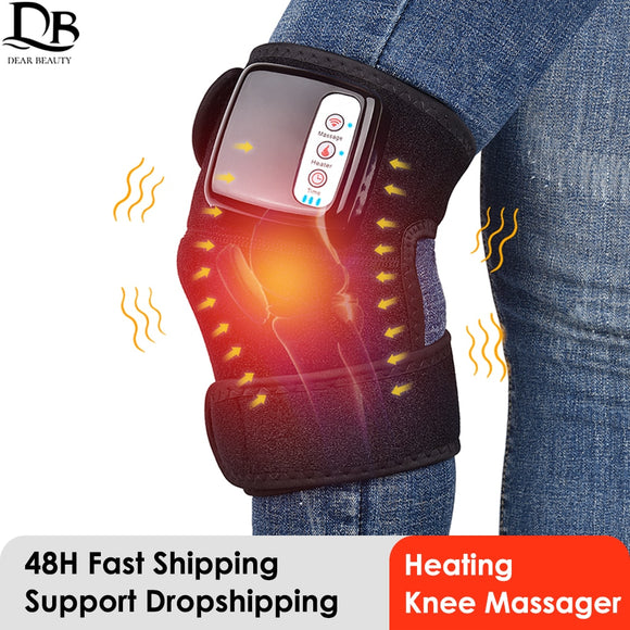 Electric Heating Knee Massager Far Infrared Joint Physiotherapy Elbow Knee Pad Vibration Massage Pain Relief Health Care