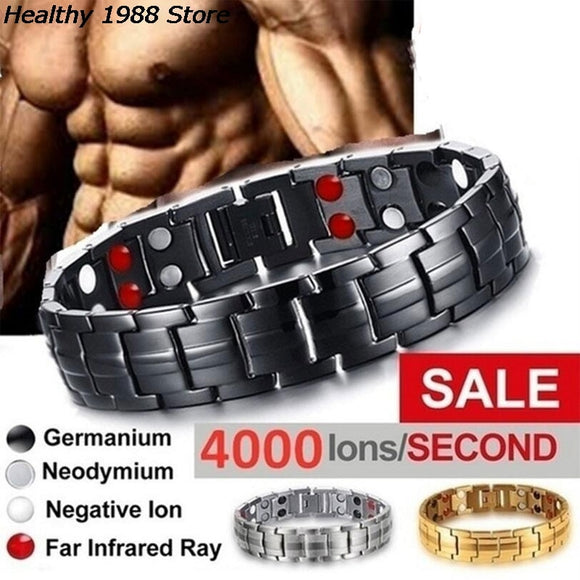 Men's Bracelets Energy Magnetic Tourmaline Bracelet Health Care Jewelry For Women Bracelets Bangle Slimming Product