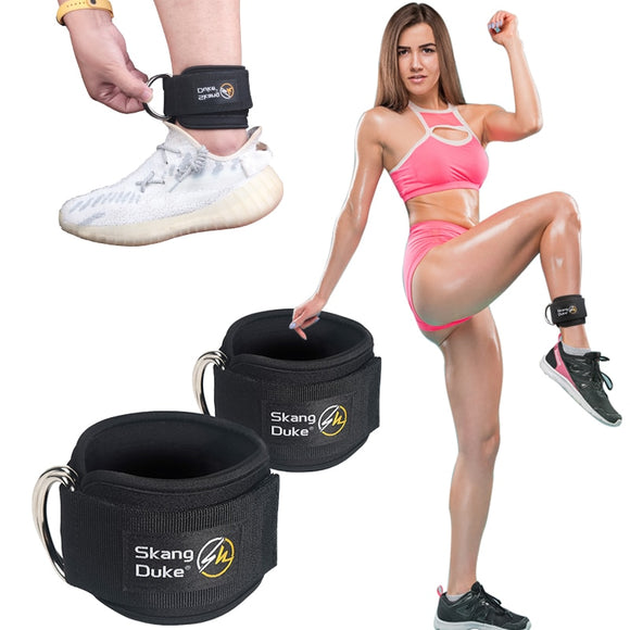 Fitness Equipment Gym Ankle Strap Padded Double D-ring Adjustable Ankle weight Leg Training Brace Support Sport Safety Abductors