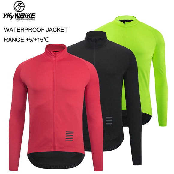 YKYWBIKE Waterproof Cycling Jacket Men Rainproof MTB Bike Wind Coat Road Bicycle Jacket red Cycling Clothing Ropa Ciclismo