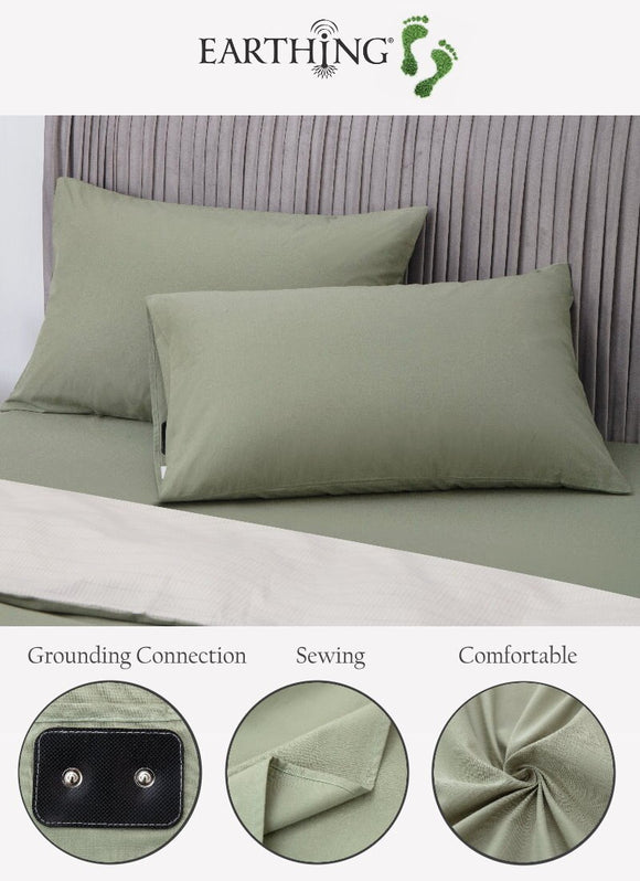 EARTHING  Pillow Case 50*75CM Radiation protection Antimicrobial Fiber for Better Sleep, Natural Wellness, Reduce Pain health